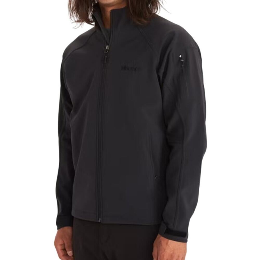 Marmot Long Sleeve Zip Up Mock Neck Gravity Jacket Black Men's Size XXL Outdoor